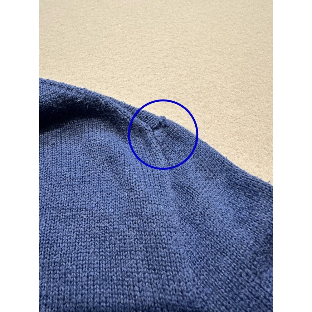Polo Ralph Lauren Mens XXL Blue 1/4 Zip Sweater Cotton Pony Logo Pullover - Picture 13 of 13